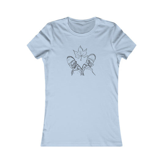 Fall Leaf and Boots Sketch - Women's T-Shirt