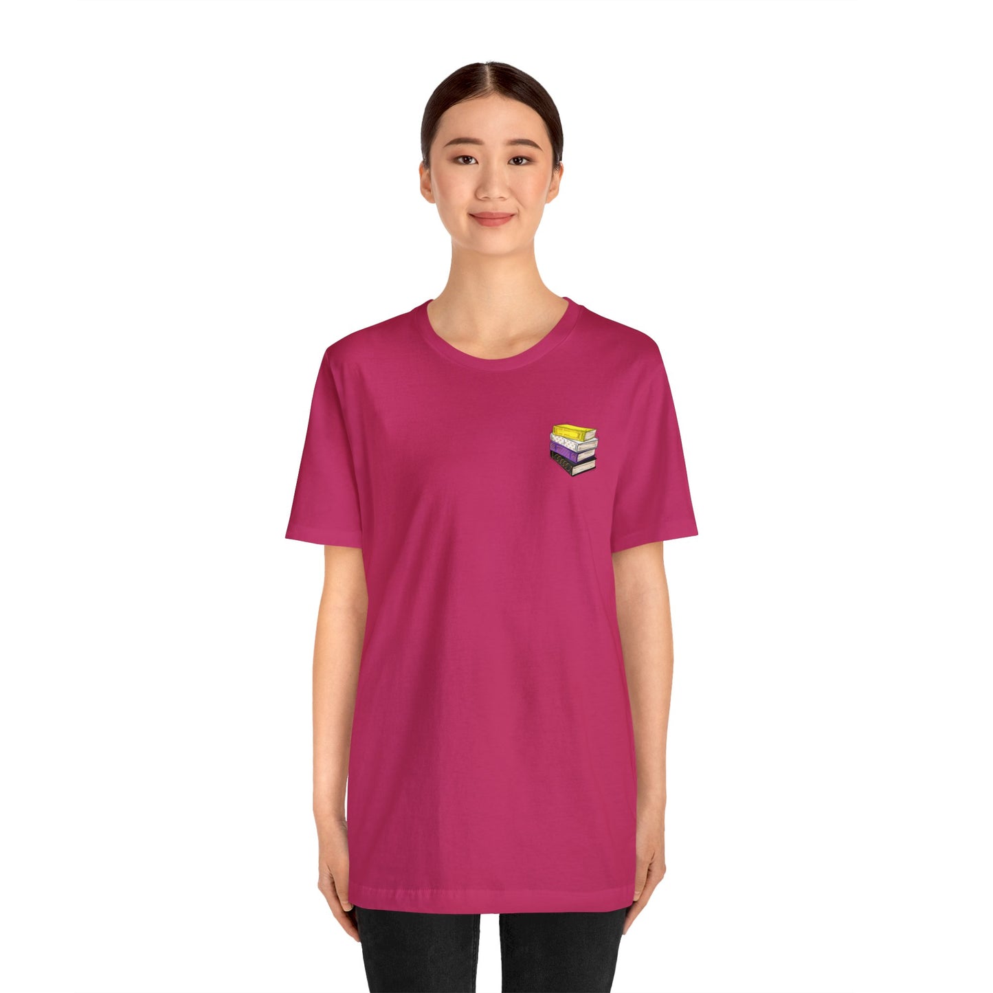Nonbinary Pride Flag Old Books - Unisex T-Shirt