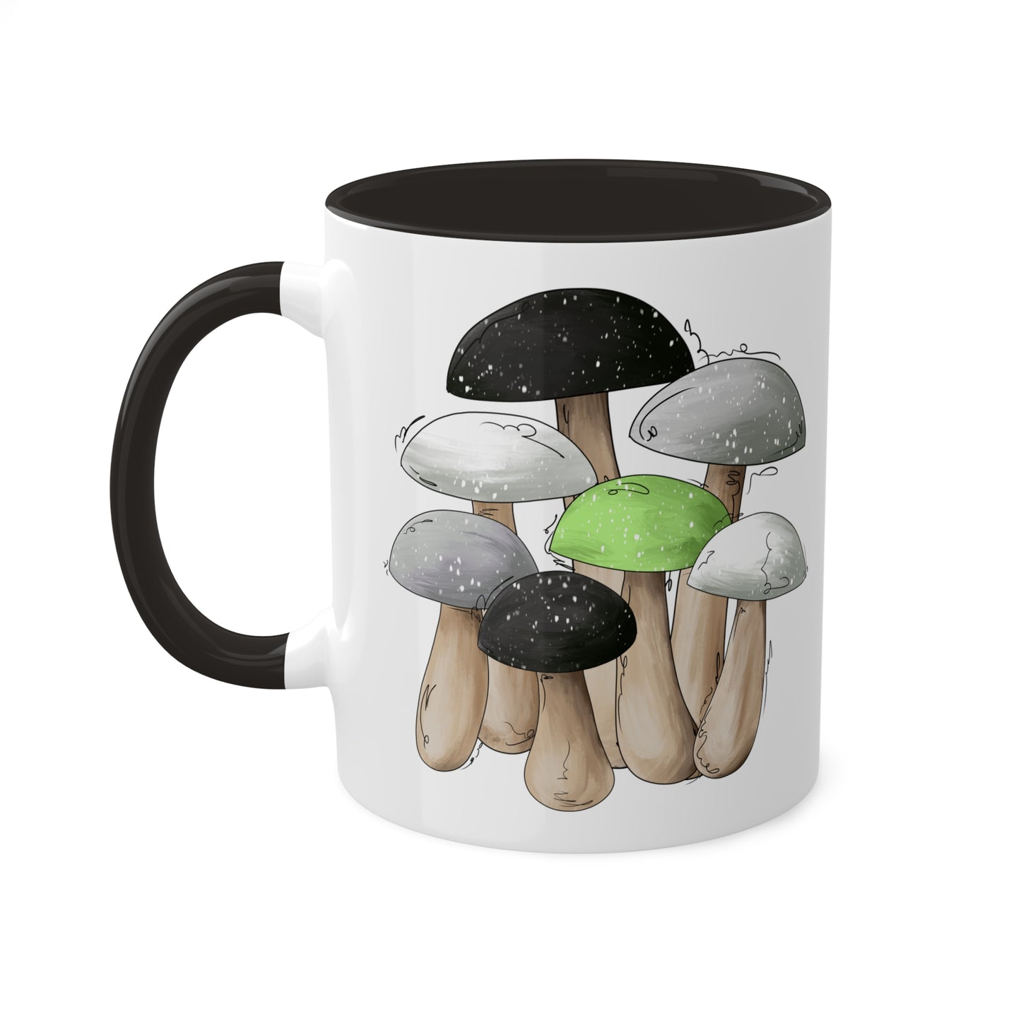 Agender Pride Flag Mushrooms - Mug