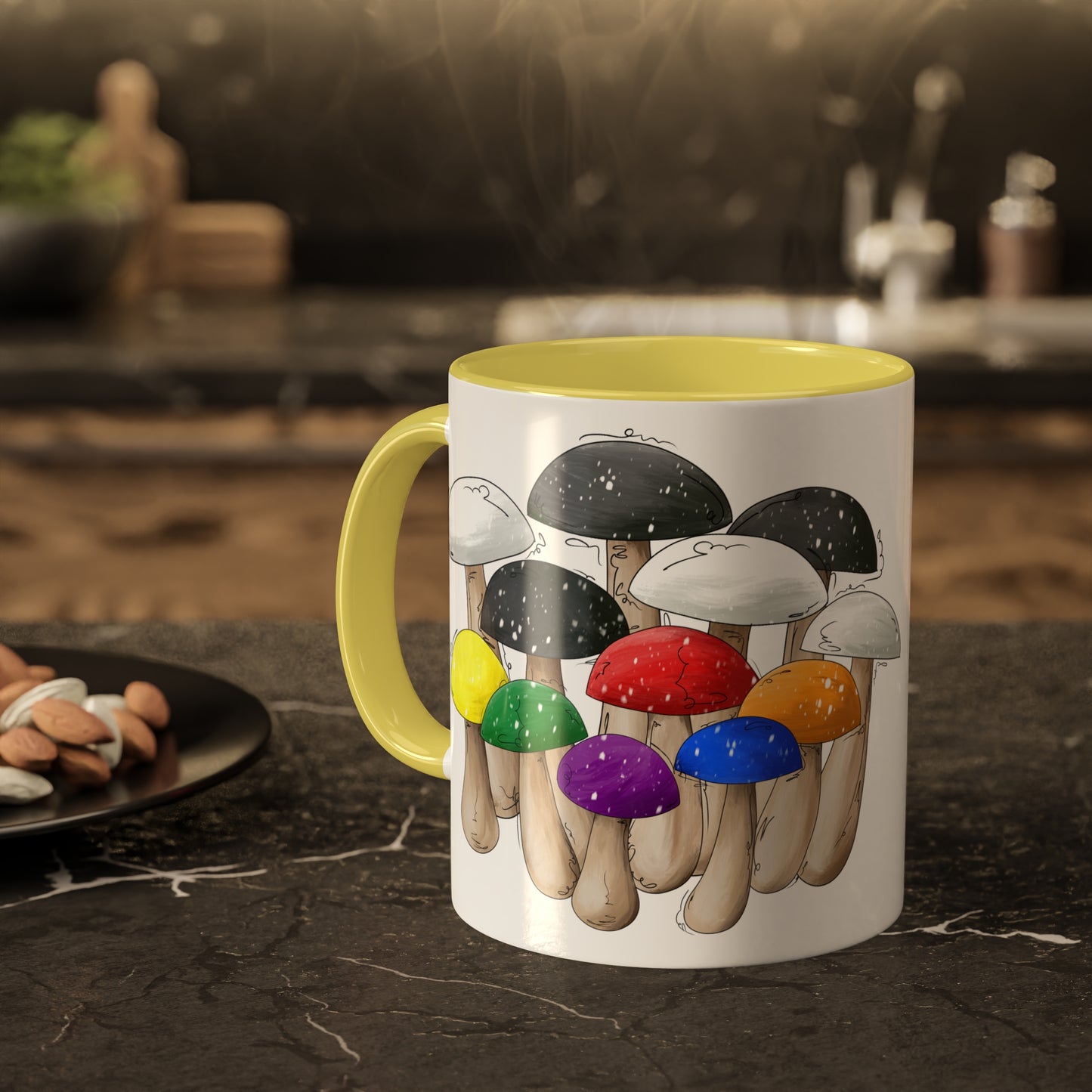 Straight Ally Pride Flag Mushrooms - Mug