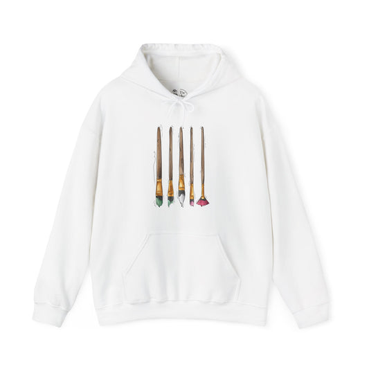 Abrosexual Pride Flag Paint Brushes - Adult Unisex Hoodie