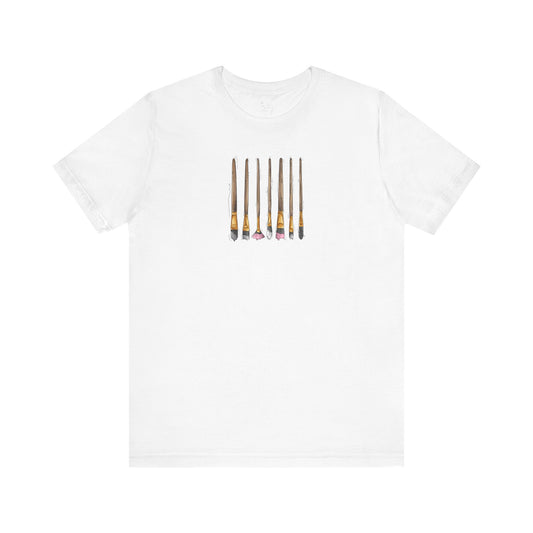 Demi Girl Pride Flag Paint Brushes - Unisex T-Shirt