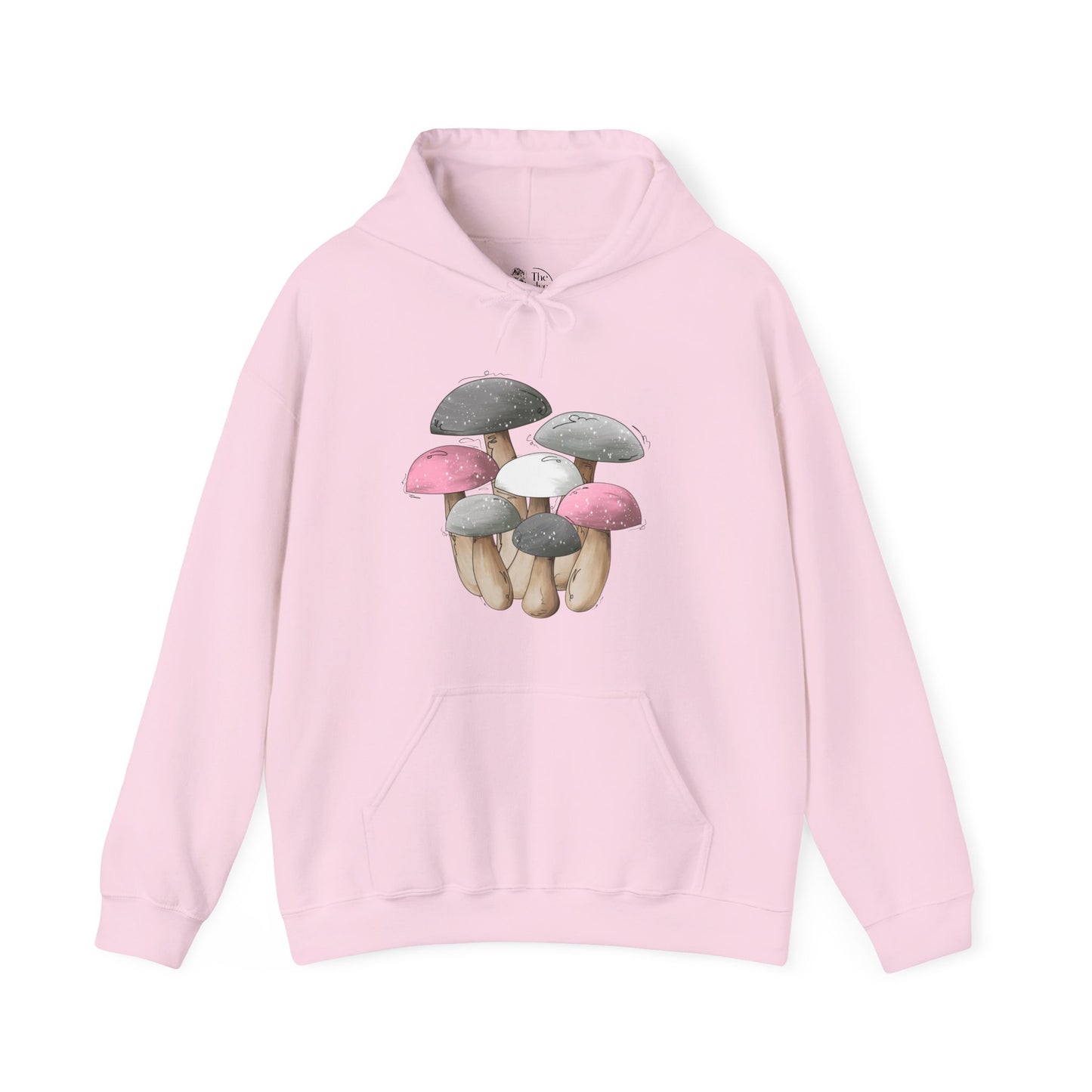 Demi Girl Pride Flag Mushrooms - Adult Unisex Hoodie