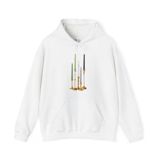 Aromantic Pride Flag Candlesticks - Adult Unisex Hoodie