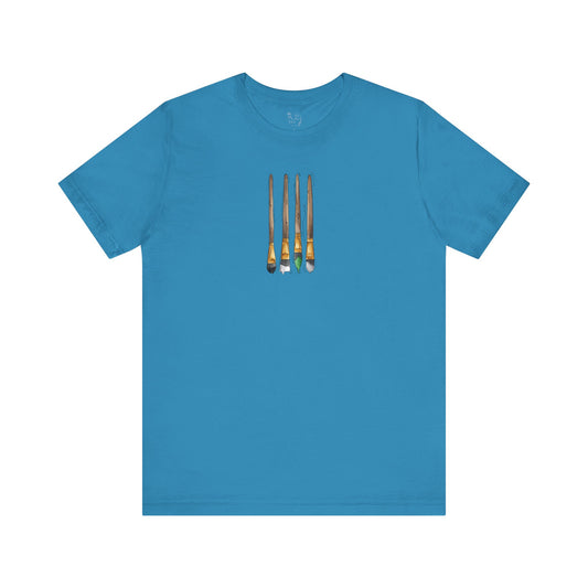 Demiromantic Pride Flag Paint Brushes - Unisex T-Shirt