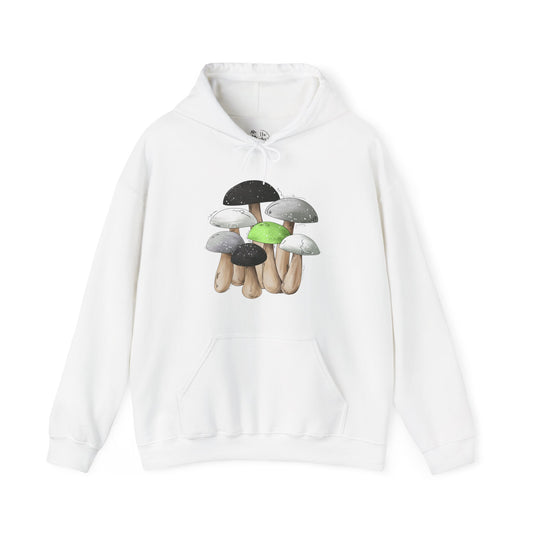 Agender Pride Flag Mushrooms - Adult Unisex Hoodie