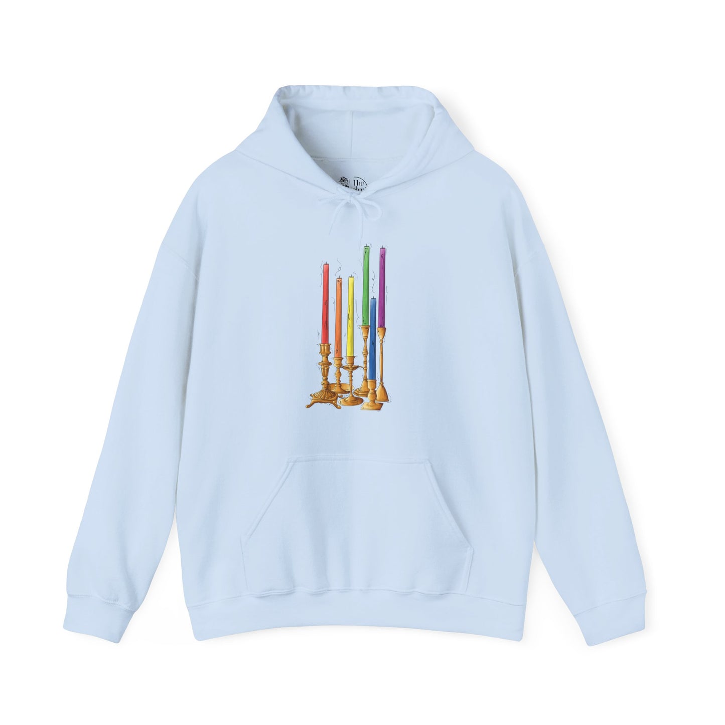 Gay Pride Flag Candlesticks - Adult Unisex Hoodie