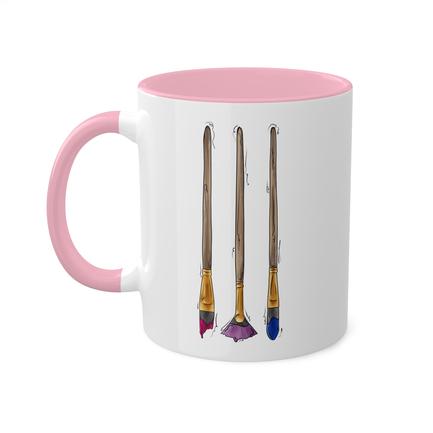 Bisexual Pride Flag Paint Brushes - Mug