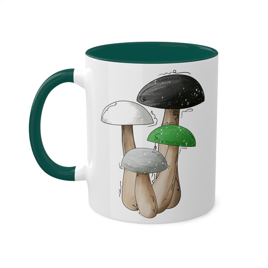 Demiromantic Pride Flag Mushrooms - Mug