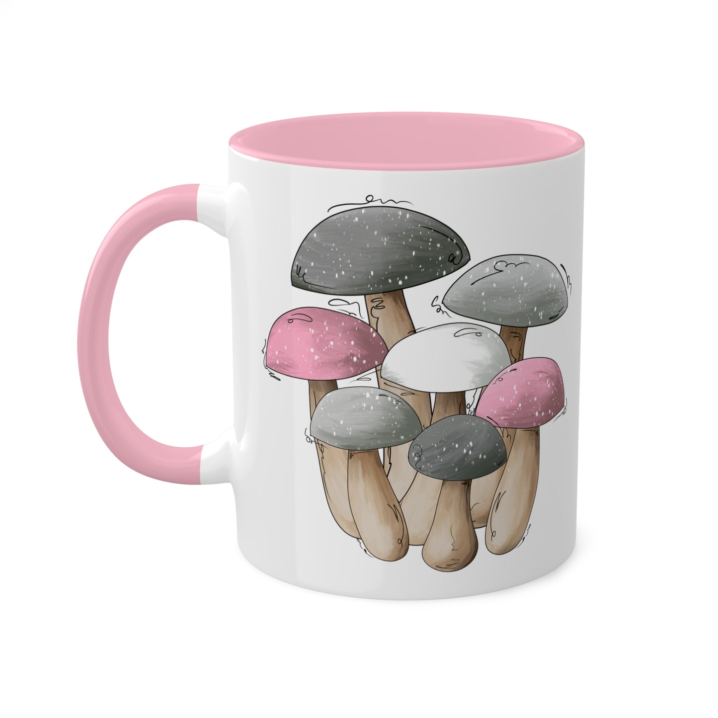 Demi Girl Pride Flag Mushrooms - Mug