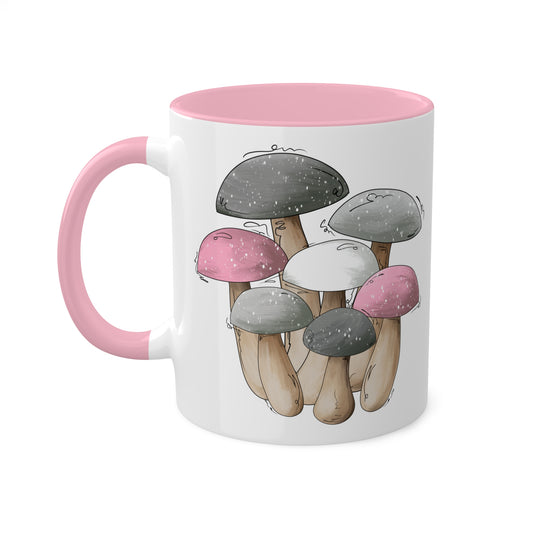 Demi Girl Pride Flag Mushrooms - Mug