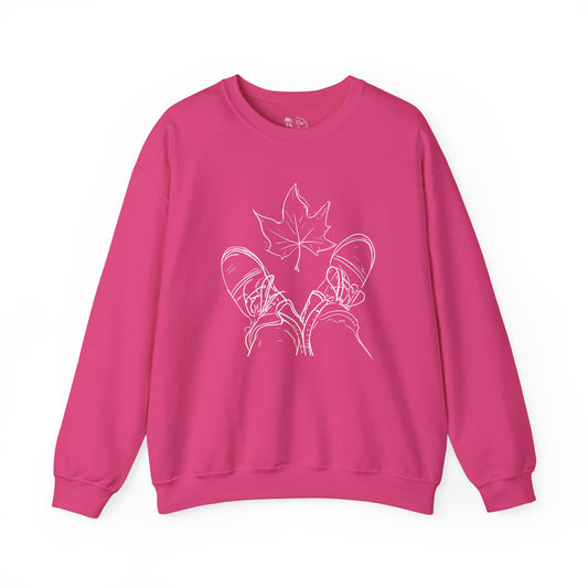 Fall Leaf and Boots Sketch - Adult Unisex Sweatshirt