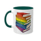 Gay Pride Flag Old Books - Mug