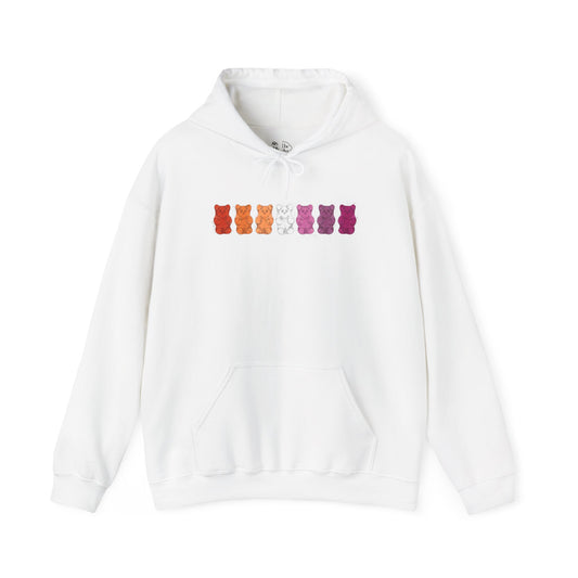 Lesbian Pride Flag Gummy Bears - Adult Unisex Hoodie