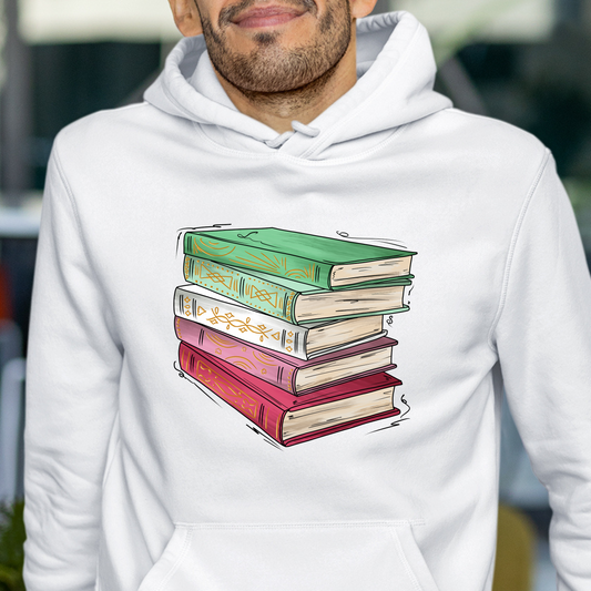 Abrosexual Pride Flag Old Books - Adult Unisex Hoodie