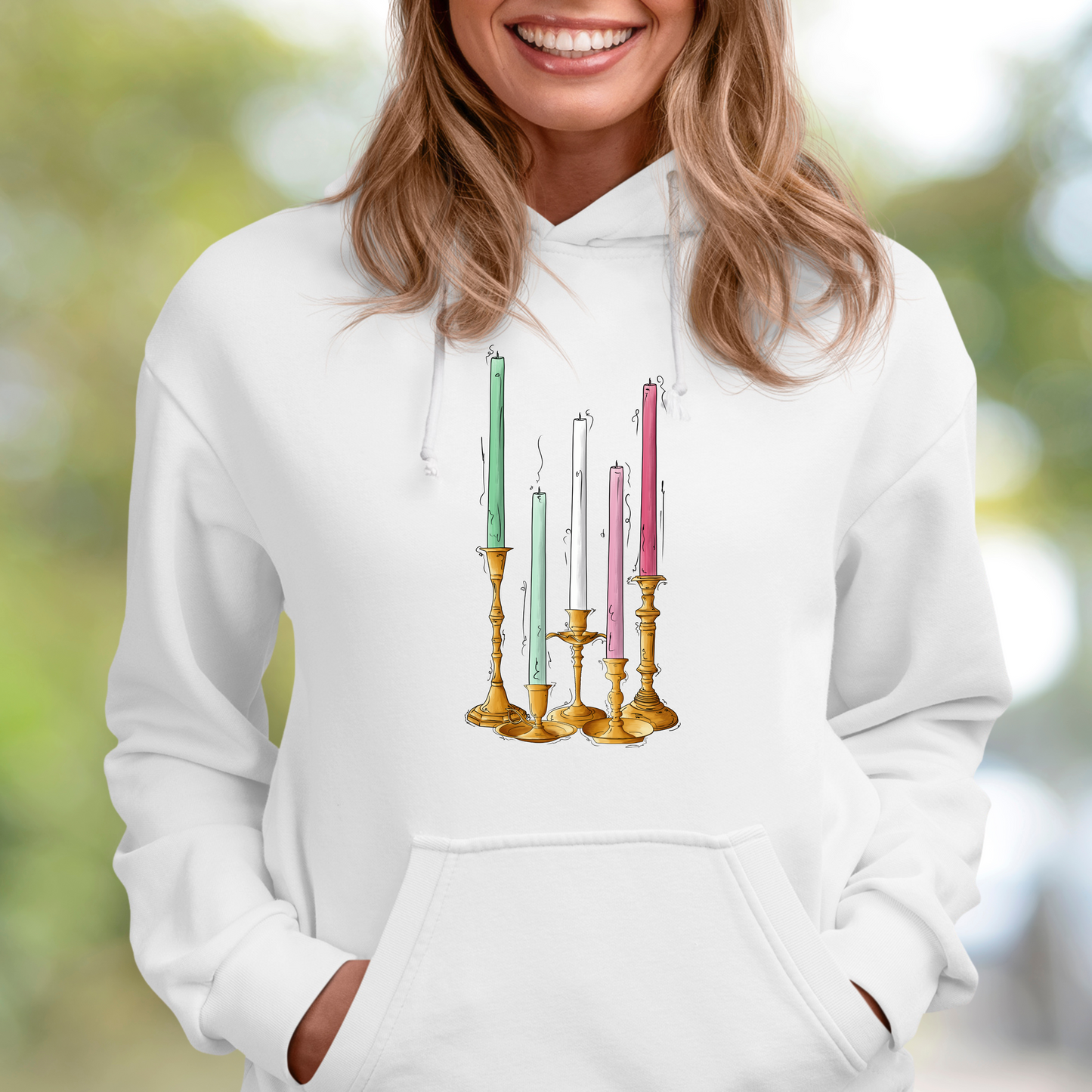 Abrosexual Pride Flag Candlesticks - Adult Unisex Hoodie