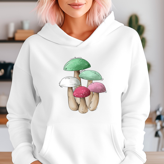 Abrosexual Pride Flag Mushrooms - Adult Unisex Hoodie