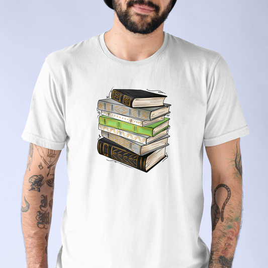 Agender Pride Flag Old Books - Unisex T-Shirt