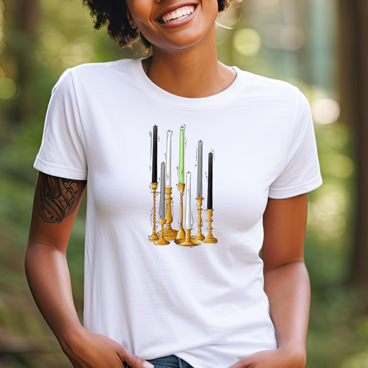 Agender Pride Flag Candlesticks - Unisex T-Shirt