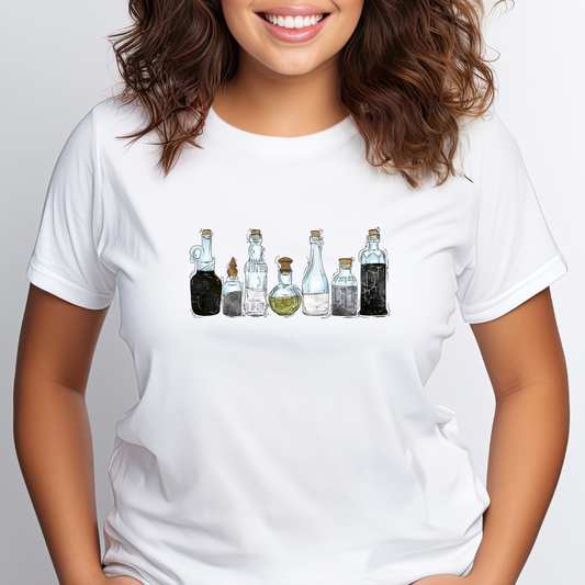 Agender Pride Flag Potion Bottles - Unisex T-Shirt