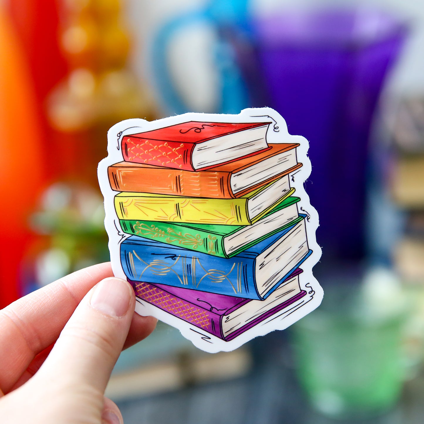 Gay Pride Old Books - Sticker