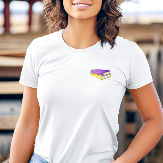 Intersex Pride Flag Old Books - Women's T-Shirt