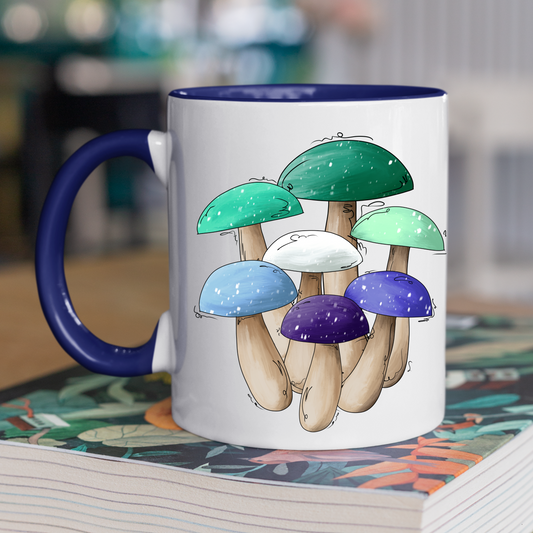 Gay Male Pride Flag Mushrooms - Mug