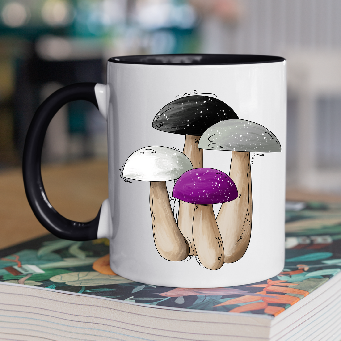 Asexual Pride Flag Mushrooms - Mug