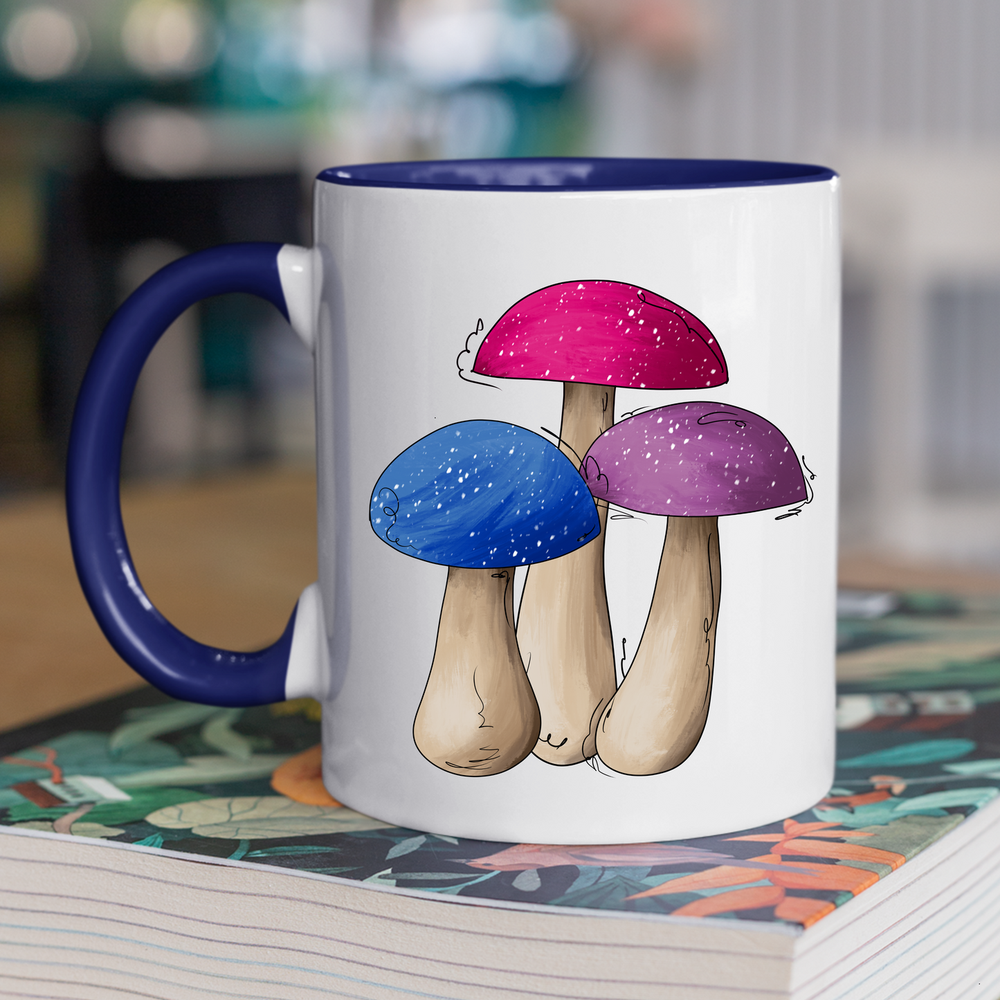 Bisexual Pride Flag Mushrooms - Mug