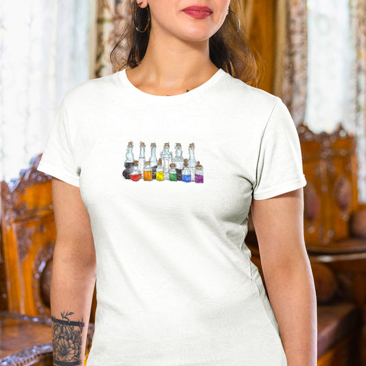 Straight Ally Pride Flag Potion Bottles - Women's T-Shirt
