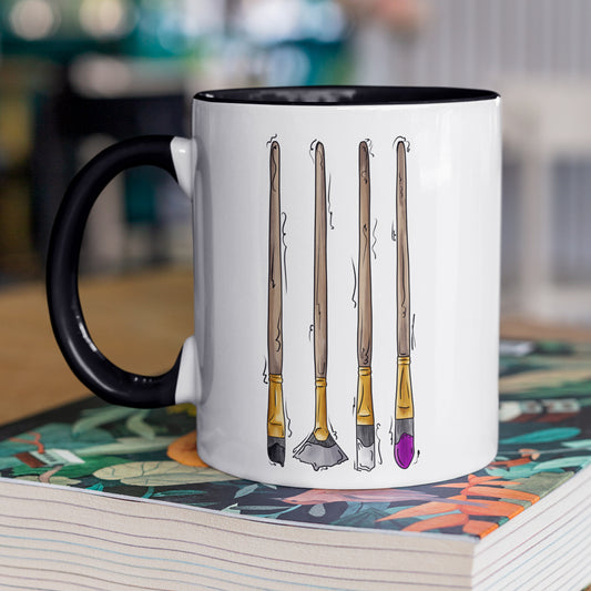 Asexual Pride Flag Paint Brushes - Mug