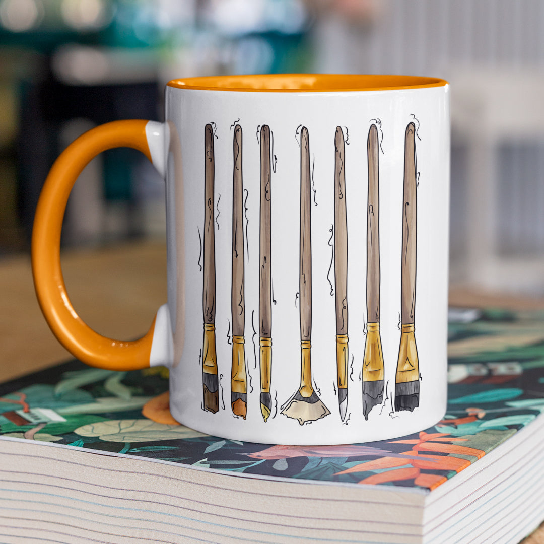 Bear Pride Flag Paint Brushes - Mug