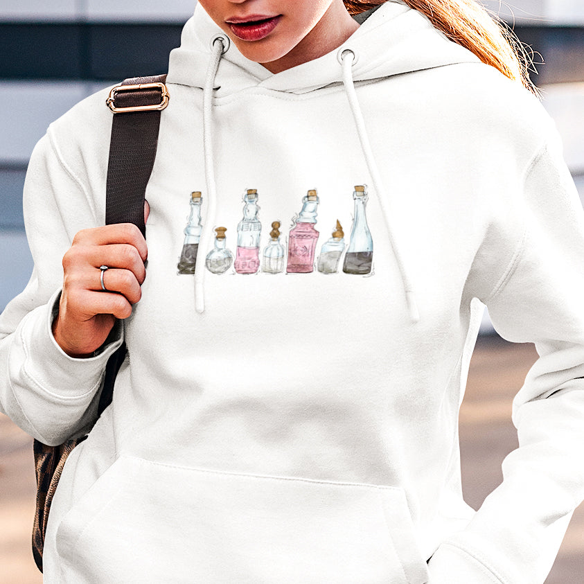 Demigirl Pride Flag Potion Bottles - Adult Unisex Hoodie