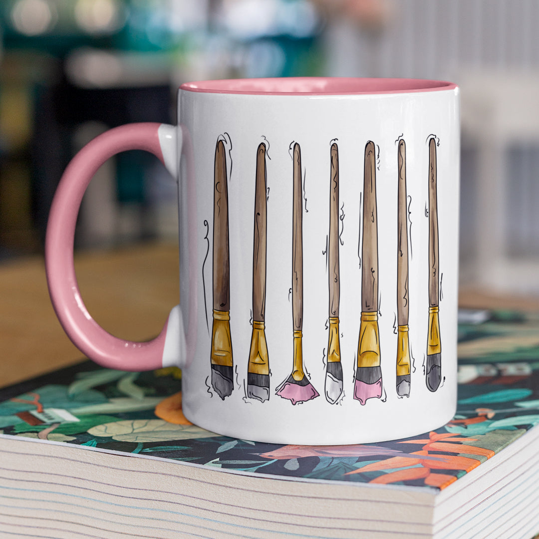 Demigirl Pride Flag Paint Brushes - Mug