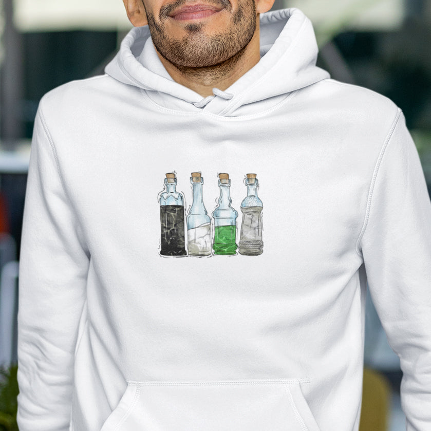 Demiromantic Pride Flag Potion Bottles - Adult Unisex Hoodie