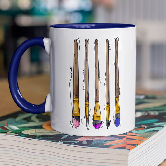 Genderfluid Pride Flag Paint Brushes - Mug
