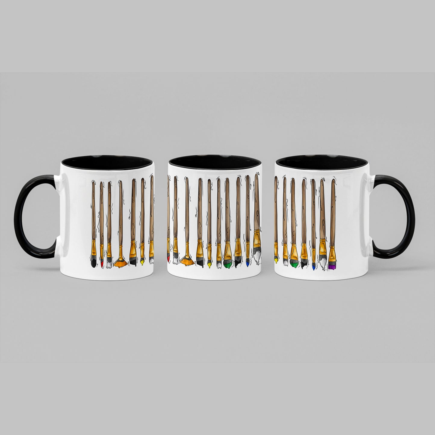 Straight Ally Pride Flag Paint Brushes - Mug