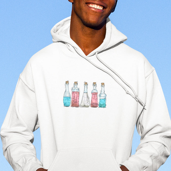 Transgender Pride Flag Potion Bottles - Adult Unisex Hoodie