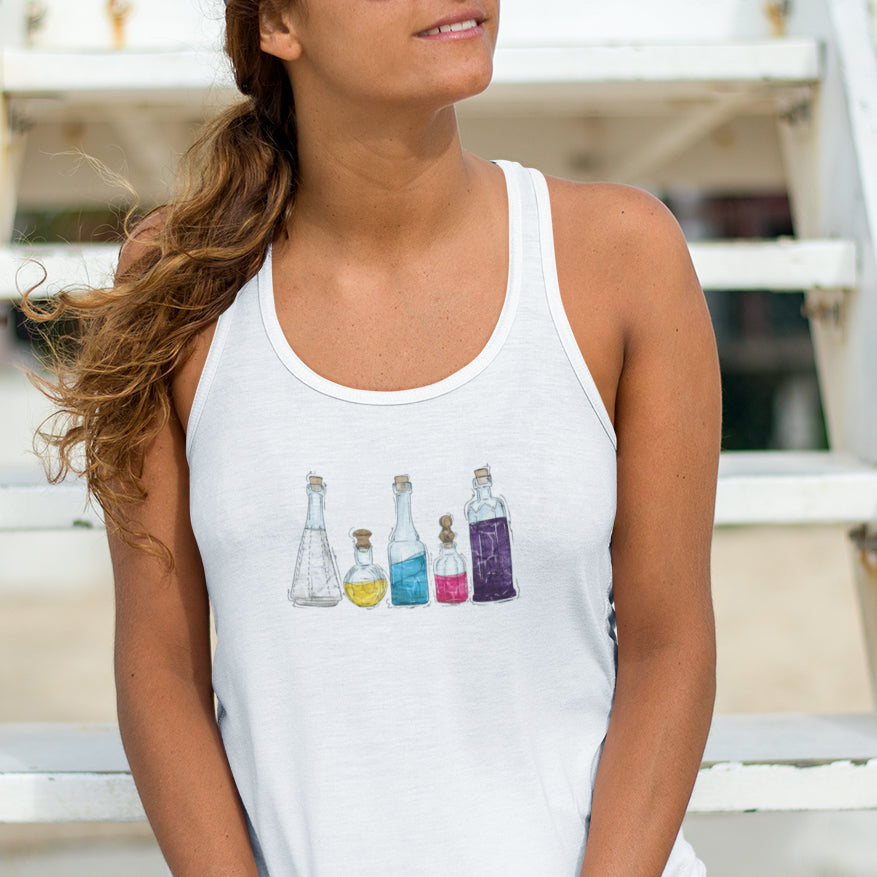 Polyamorous Pride Potion Bottles - Womens Tank Top