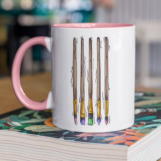 Trigender Pride Flag Paint Brushes - Mug