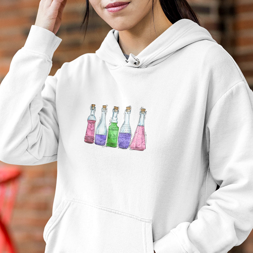 Trigender Pride Flag Potion Bottles - Adult Unisex Hoodie