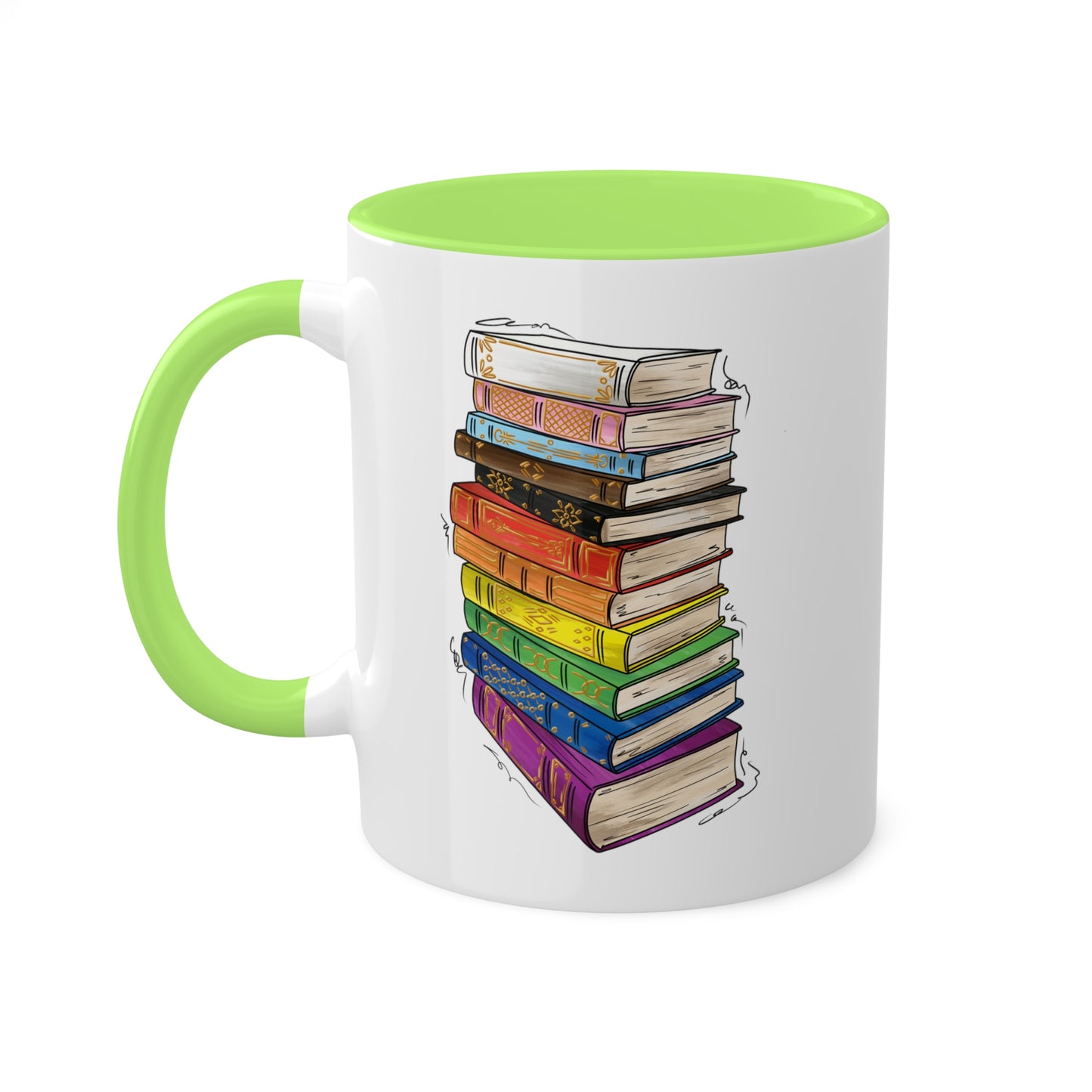 Progress Pride Flag Old Books - Mug