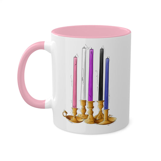 Genderfluid Pride Flag Candlesticks - Mug