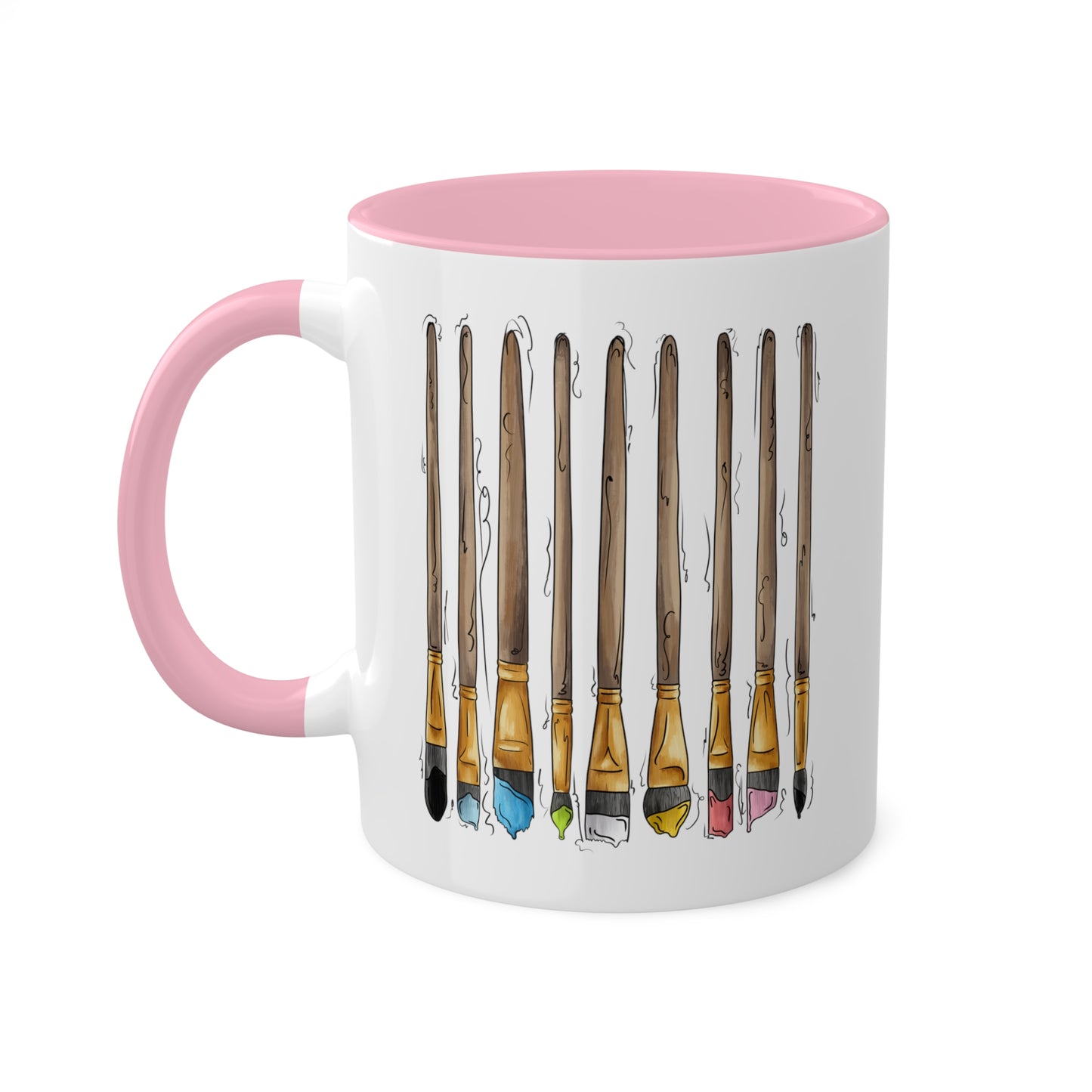 Queer Pride Flag Paint Brushes - Mug