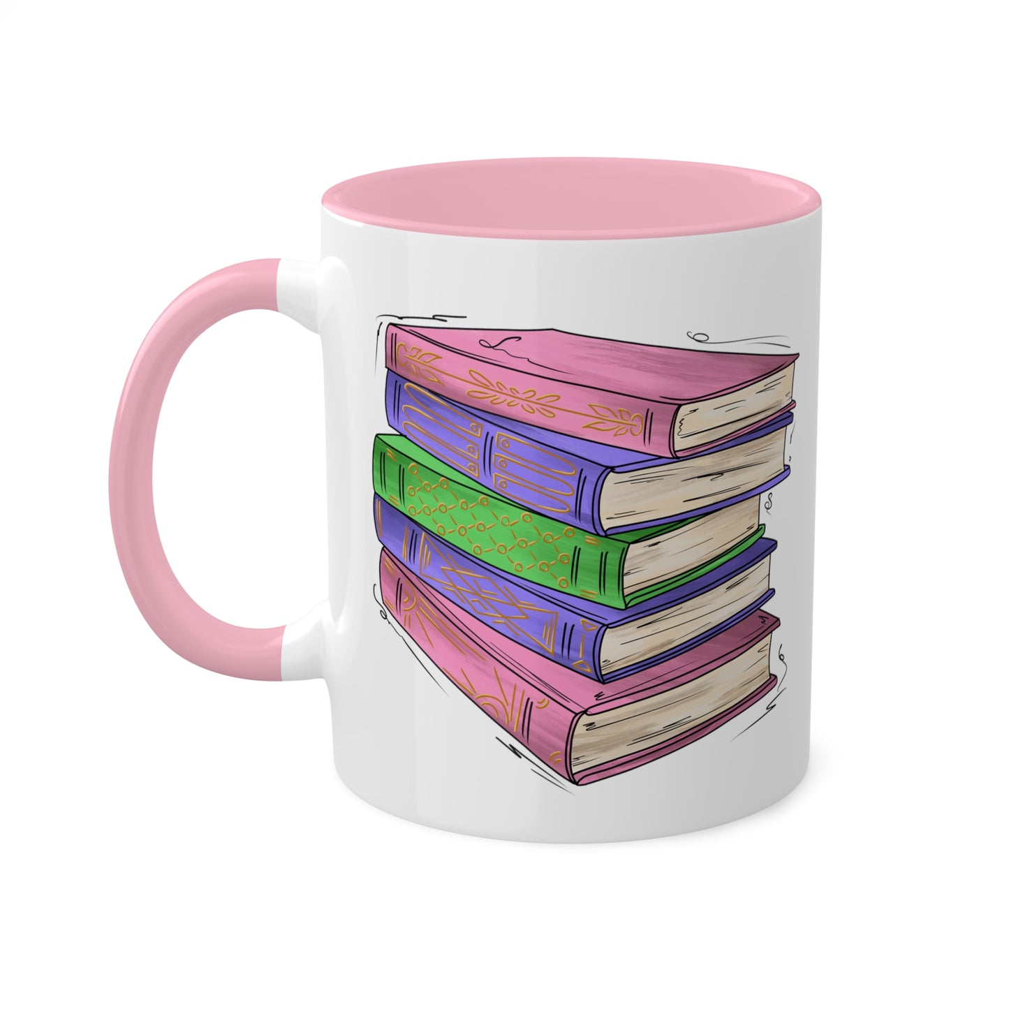 Trigender Pride Flag Old Books - Mug