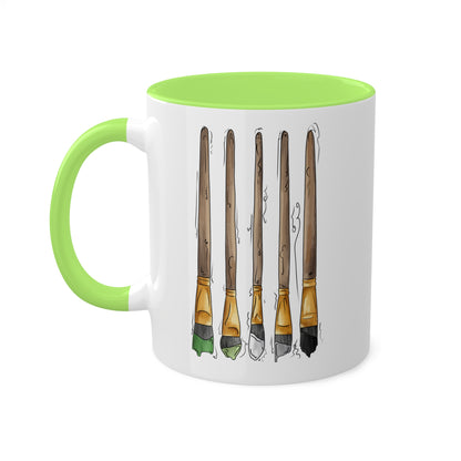 Aromantic Pride Flag Paint Brushes - Mug