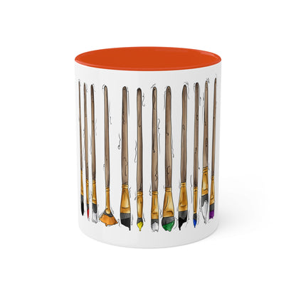 Straight Ally Pride Flag Paint Brushes - Mug