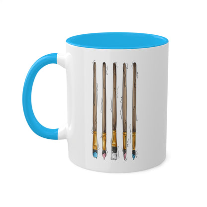Transgender Pride Flag Paint Brushes - Mug