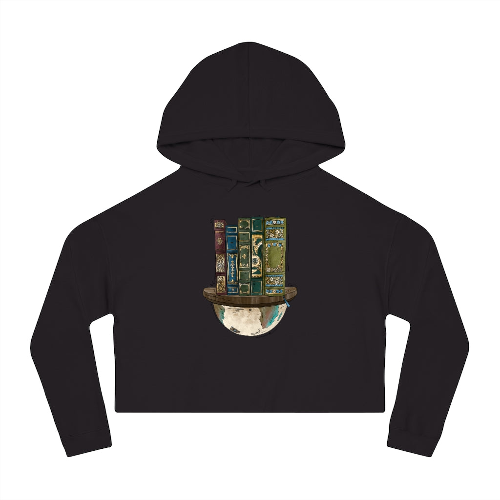Globe and Vintage Books - Women’s Cropped Hoodie