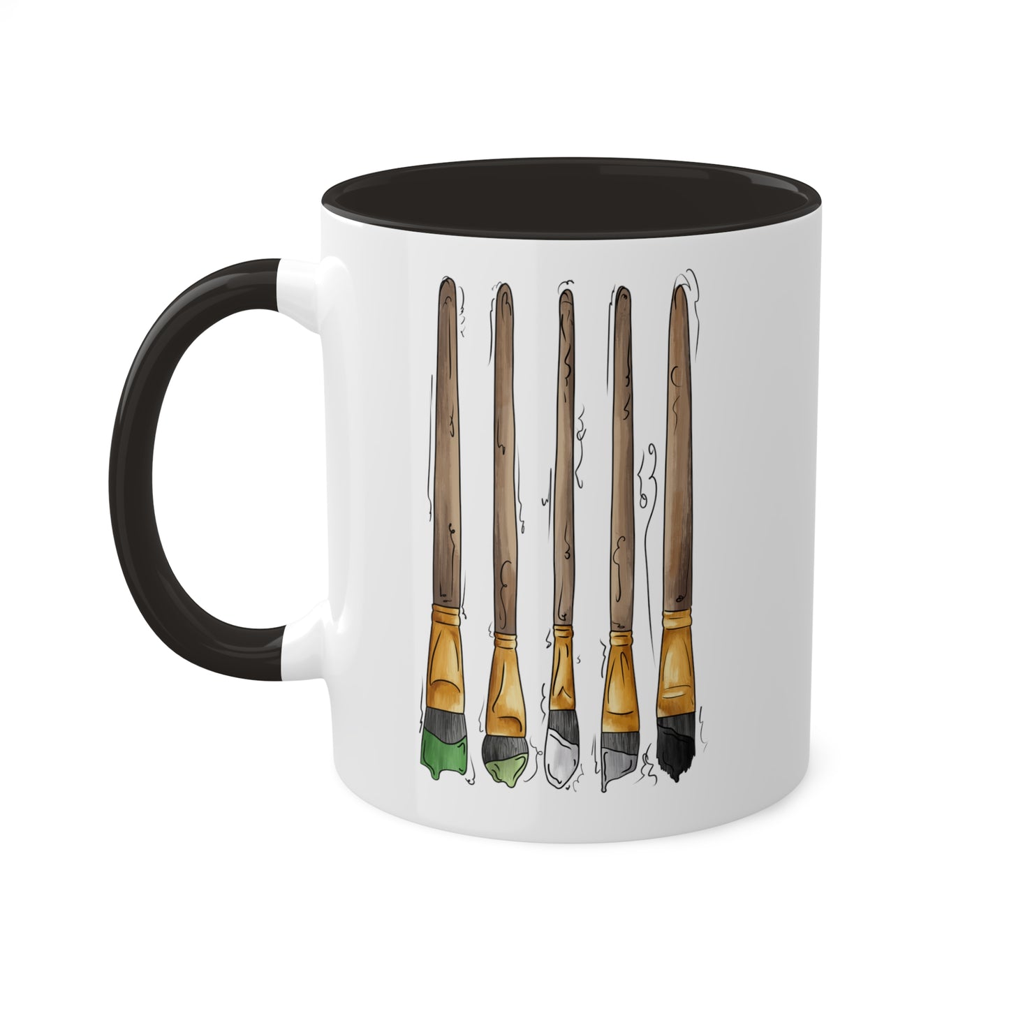 Aromantic Pride Flag Paint Brushes - Mug